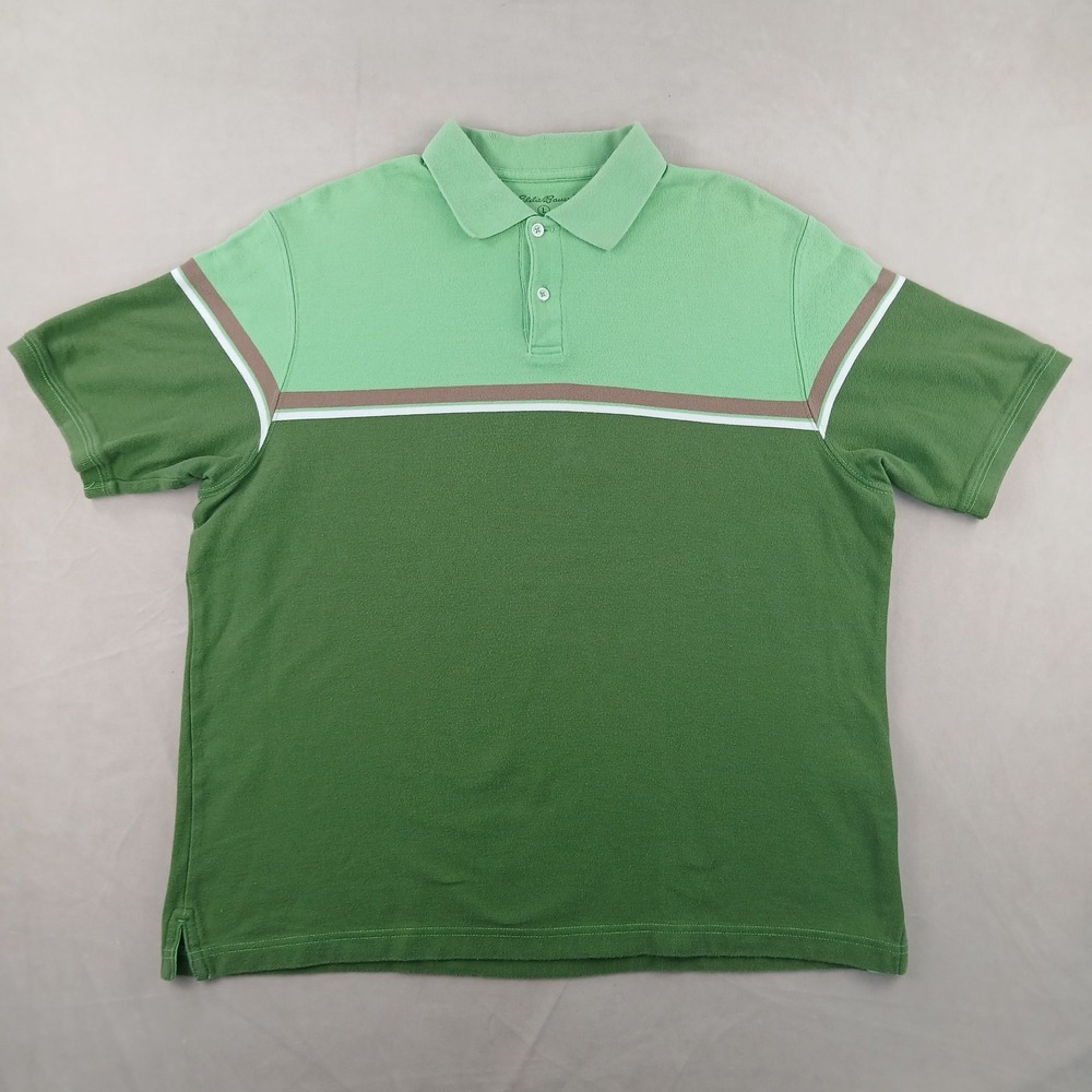 Eddie Bauer Large‎ Mens Polo Shirt Pique Knit 23x26